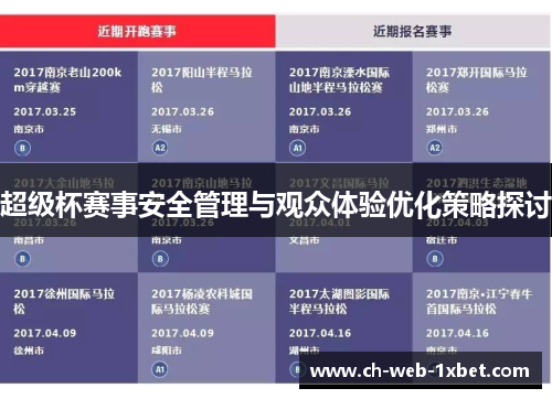 超级杯赛事安全管理与观众体验优化策略探讨